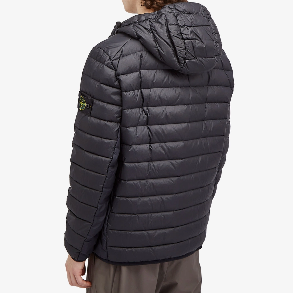 Stone Island Men's Lightweight Hooded Down Jacket Navy Blue